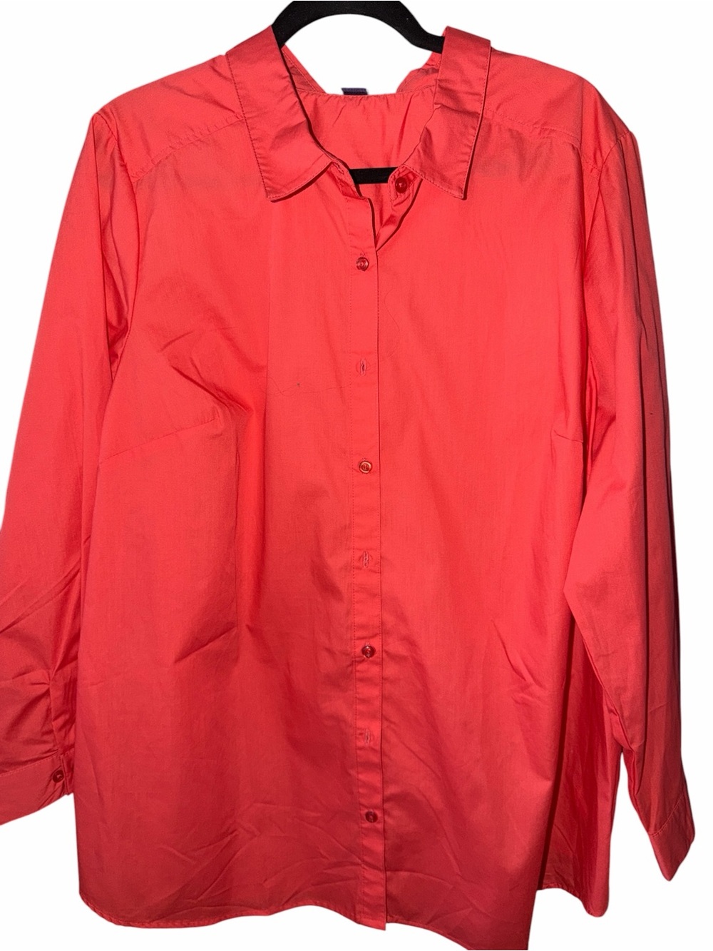 Roaman's Coral Button-Down Casual Shirt 24W Plus New without Tags Women’s